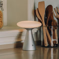 Kaven Nickel Glass USB Table Lamp — product, finish and specification view 2