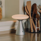 Kaven Nickel Glass USB Table Lamp — product, finish and specification view 2