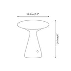 Kaven Nickel Glass USB Table Lamp — product, finish and specification view 5