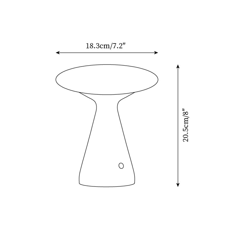 Kaven Nickel Glass USB Table Lamp — product, finish and specification view 5
