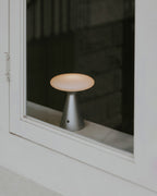 Kaven Nickel Glass USB Table Lamp — product, finish and specification view 9