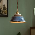 Kikyo Pendant Lamp — Brass & Blue