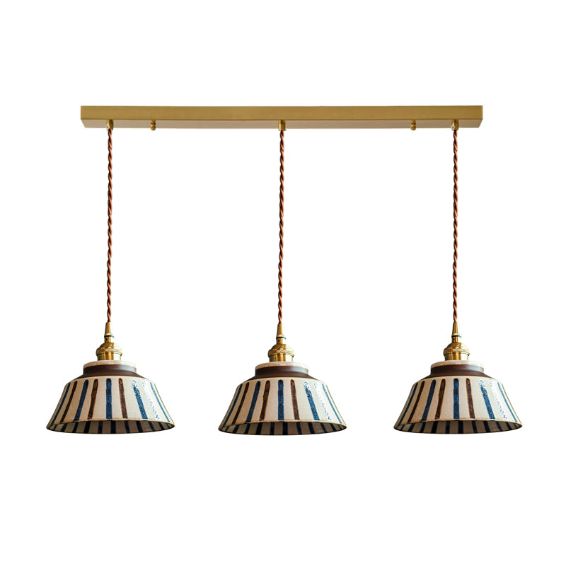 Kikyo Pendant Lamp — Brass & Blue