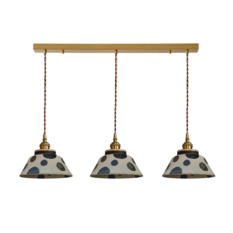 Kikyo Pendant Lamp — Brass & Blue