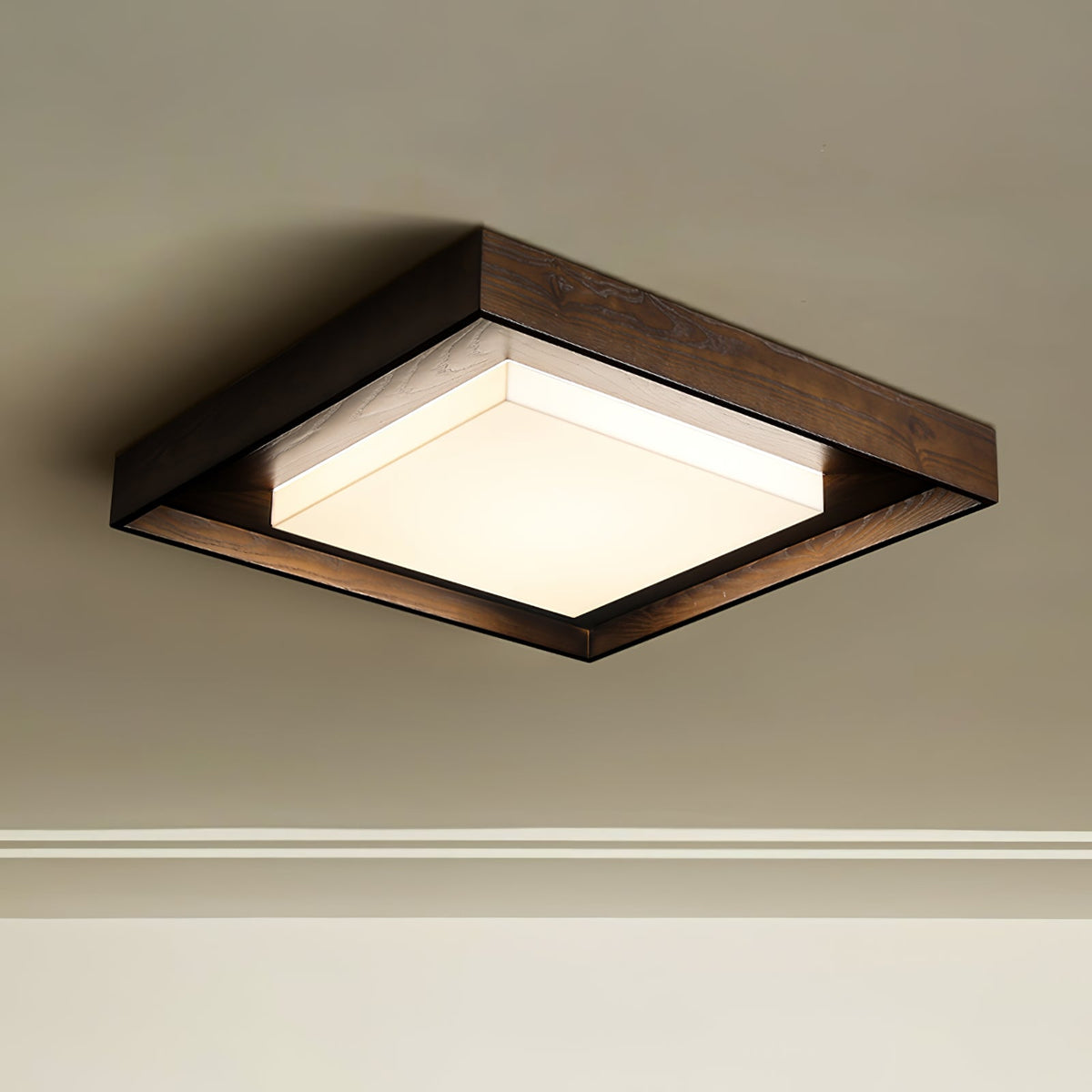 Kurin Wood Frame LED Ceiling Light - product view 5