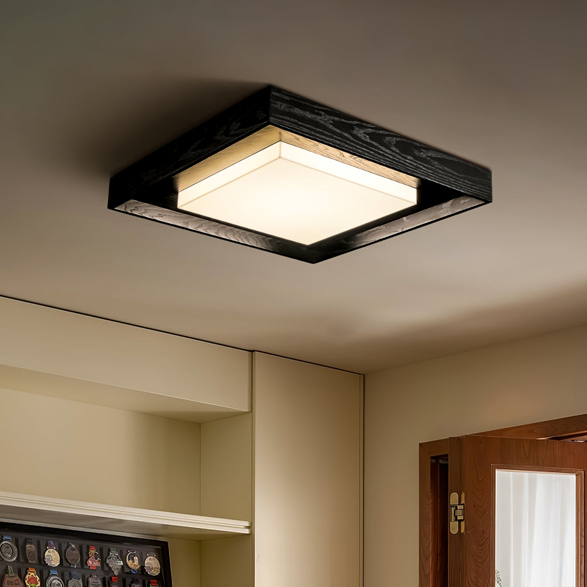 Kurin Wood Frame LED Ceiling Light - product view 11