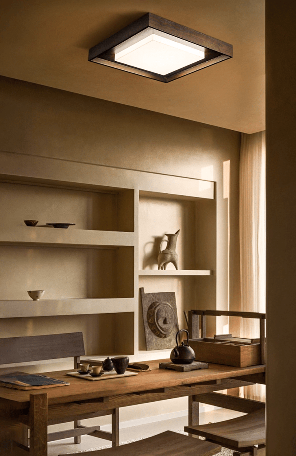 Kurin Wood Frame LED Ceiling Light - product view 21