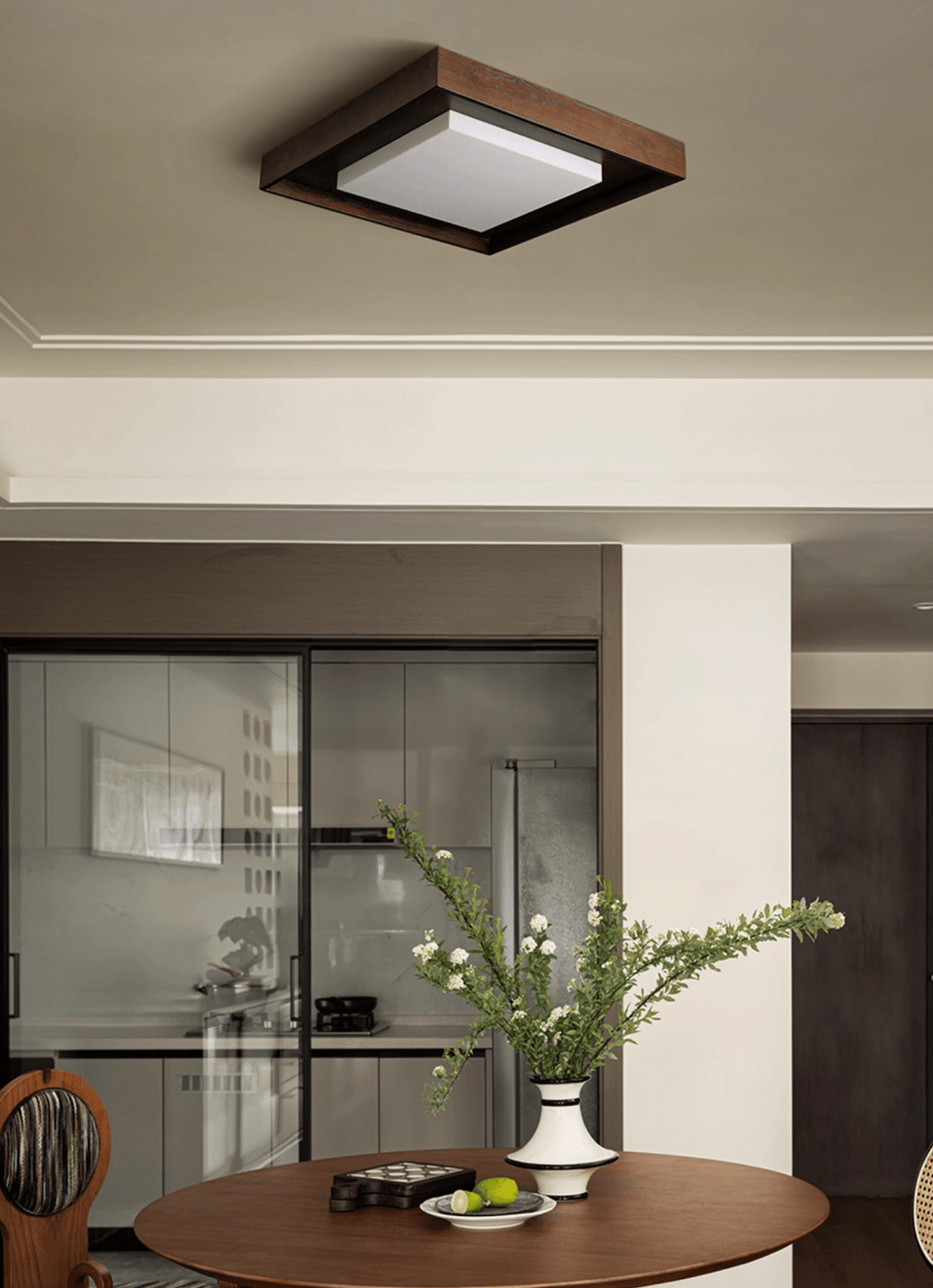 Kurin Wood Frame LED Ceiling Light - product view 22