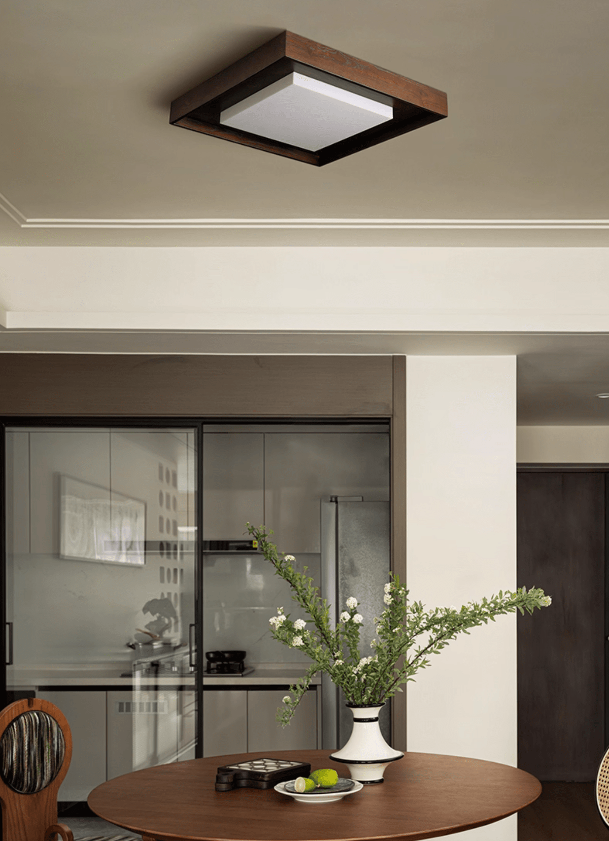 Kurin Wood Frame LED Ceiling Light - product view 22