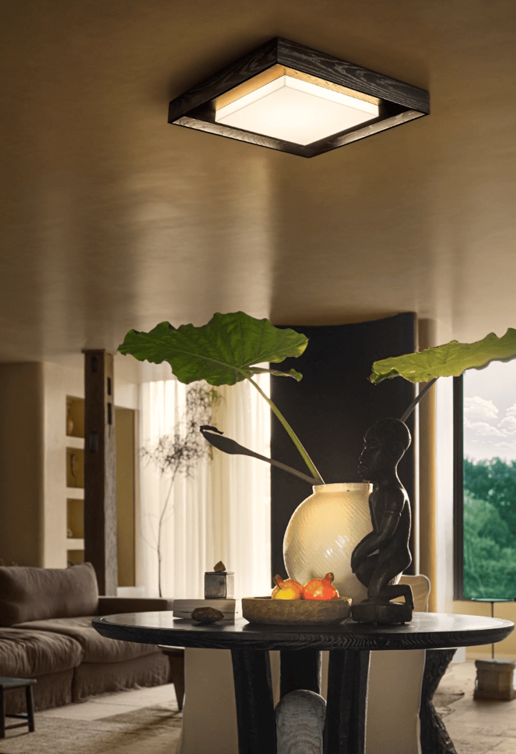 Kurin Wood Frame LED Ceiling Light - product view 26
