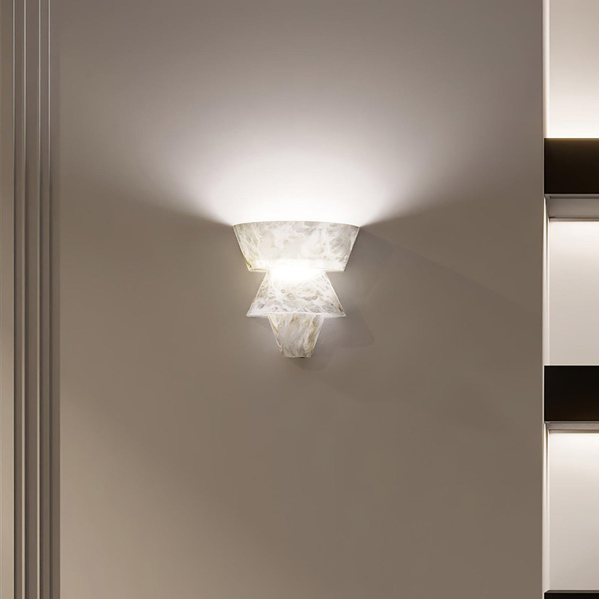 Laboratory Alabaster Geometric Wall Light – wall sconce product view 4