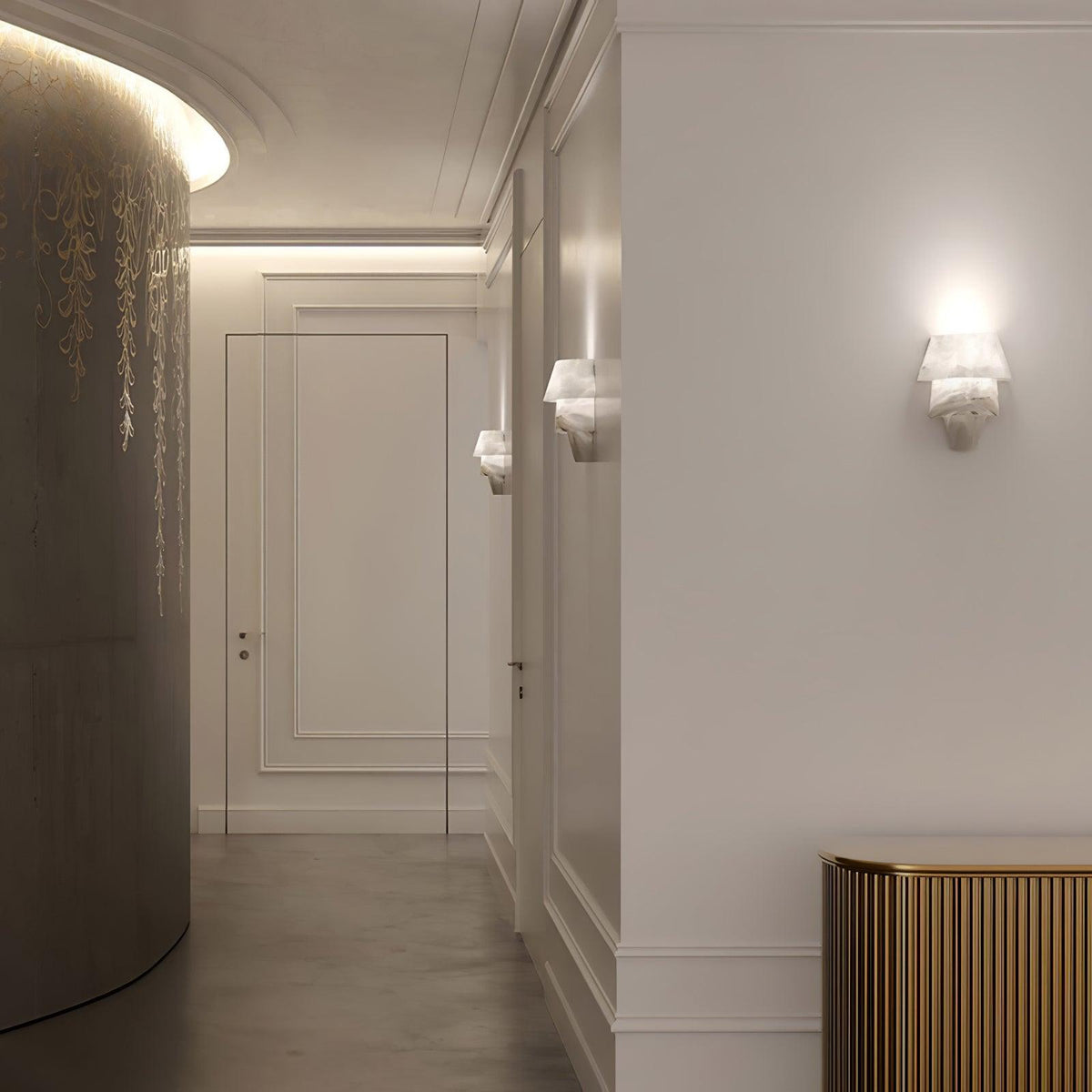Laboratory Alabaster Geometric Wall Light – wall sconce product view 6