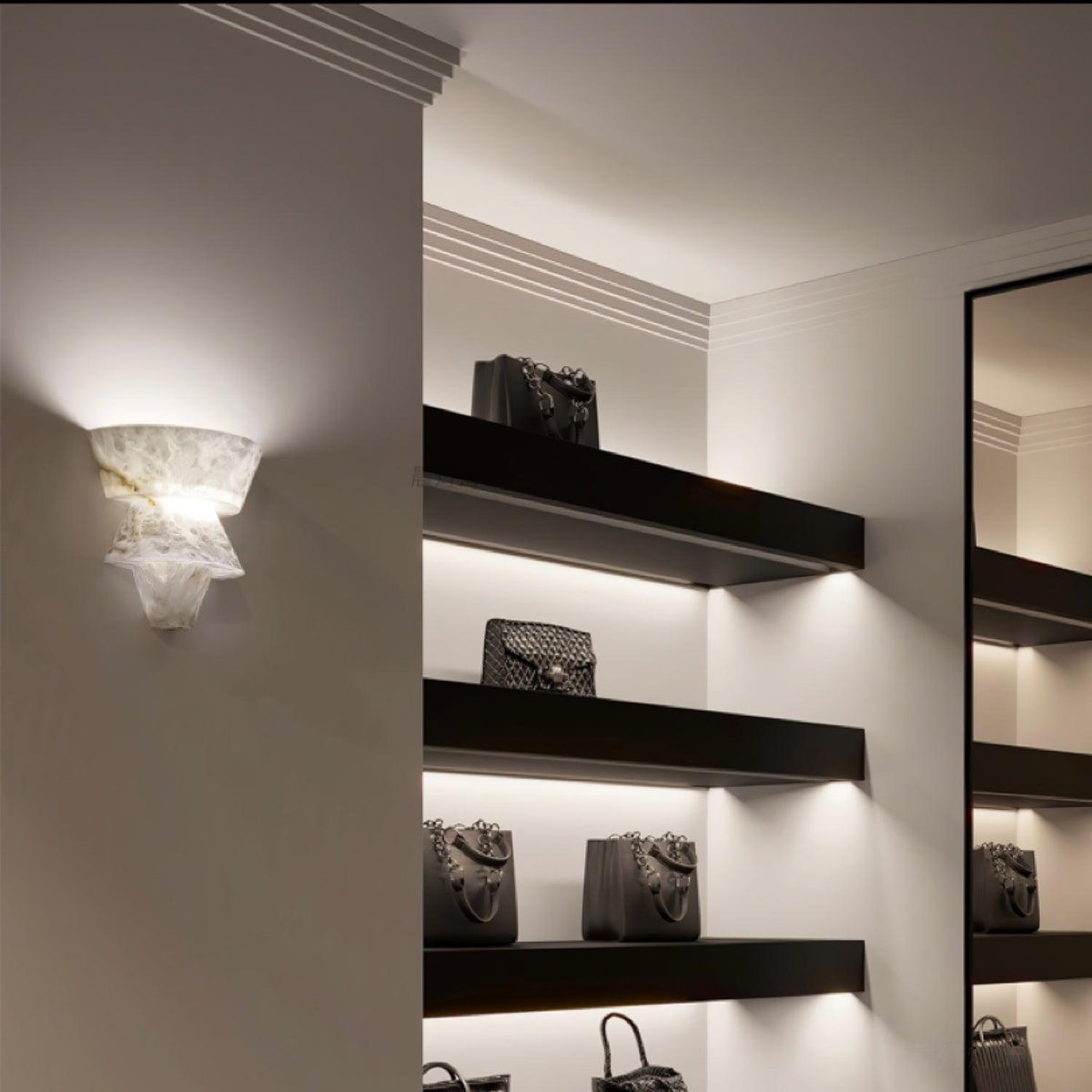 Laboratory Alabaster Geometric Wall Light – wall sconce product view 10