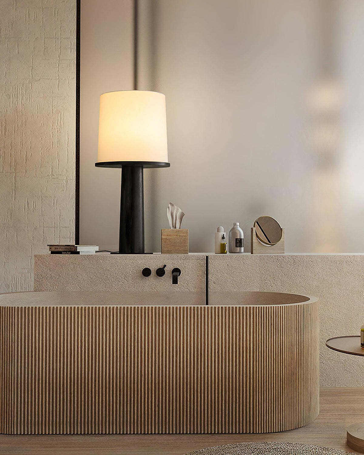 Light And Shadow Bottle Table Lamp — product and interior detail 16
