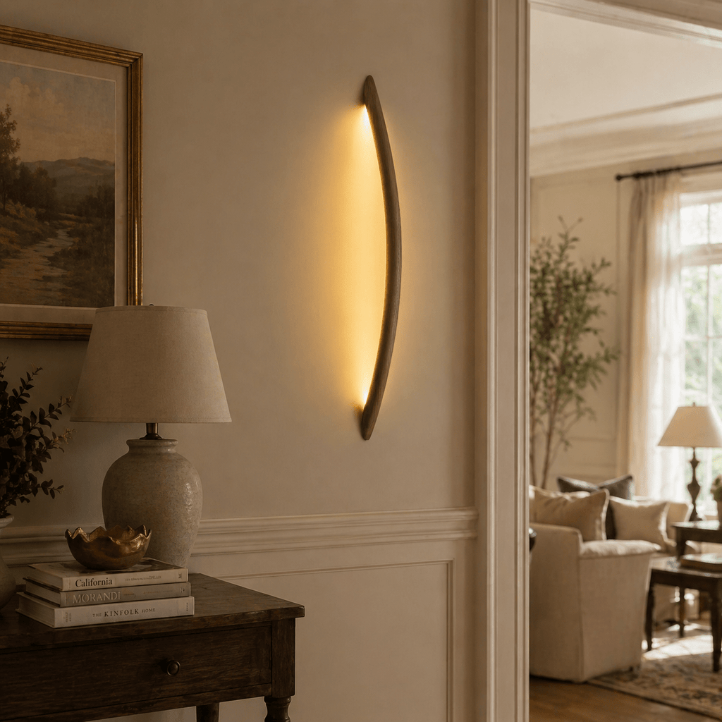 Linea Tapered Wood LED Wall Sconce - product view 2