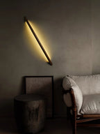 Linea Tapered Wood LED Wall Sconce - product view 4
