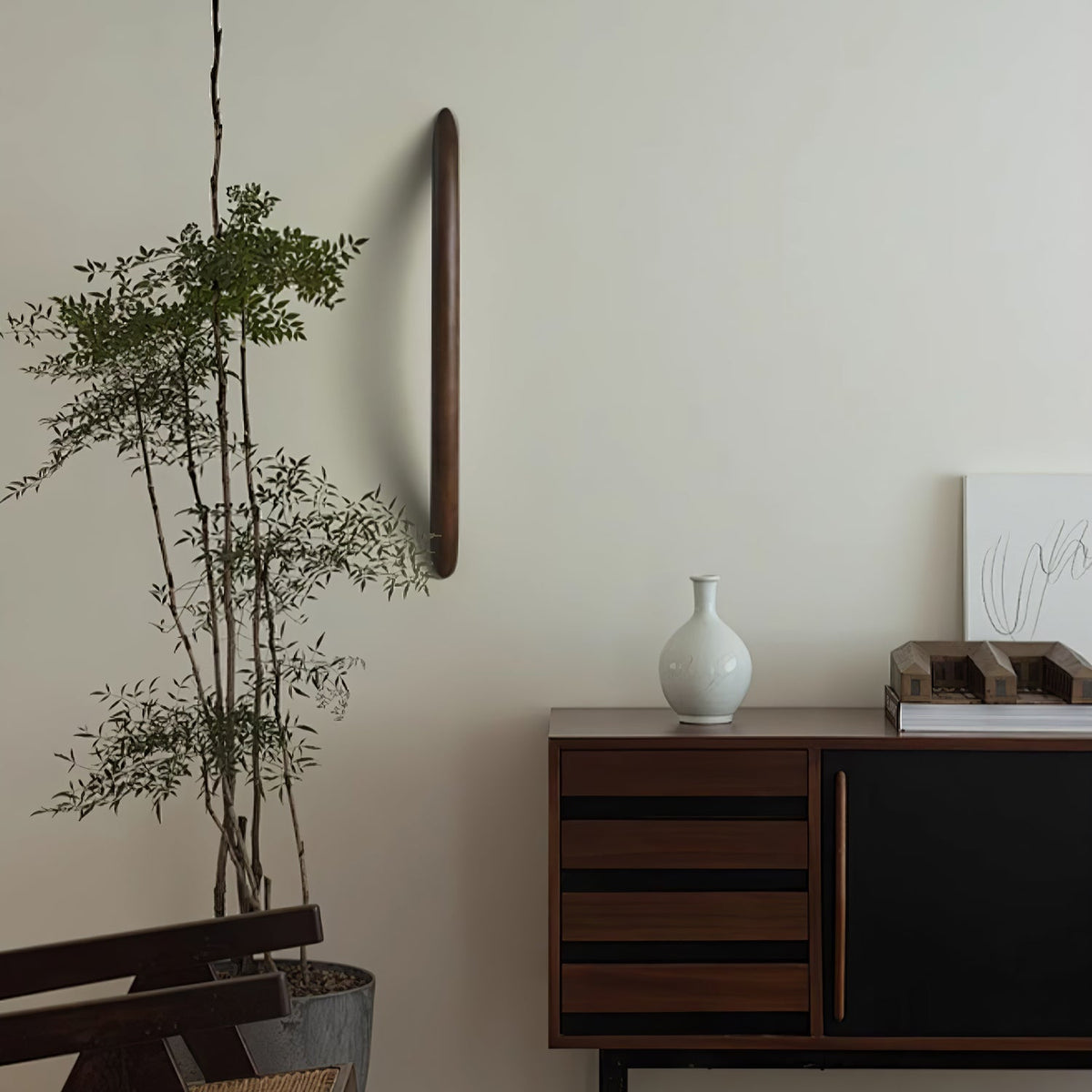 Linea Tapered Wood LED Wall Sconce - product view 9
