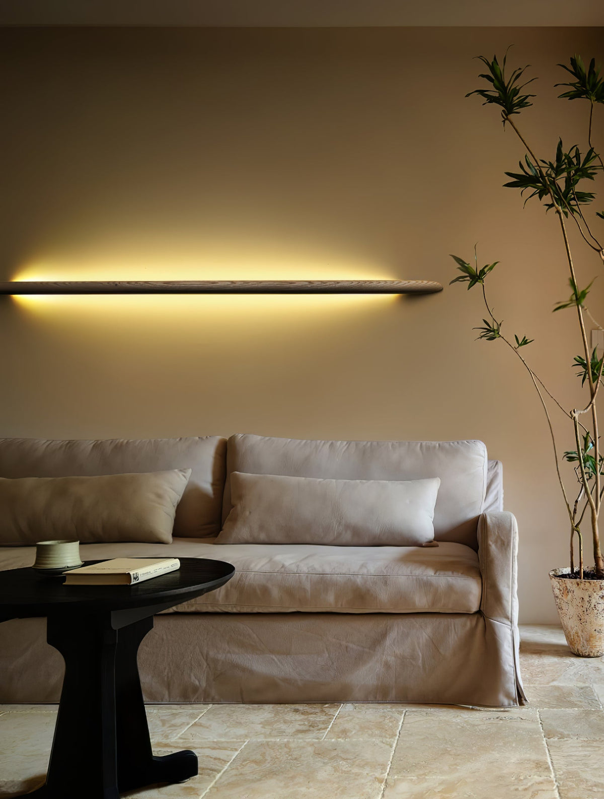 Linea Tapered Wood LED Wall Sconce - product view 18