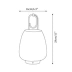 Liora Black Glass Rechargeable Lantern Lamp — product, finish and specification view 5