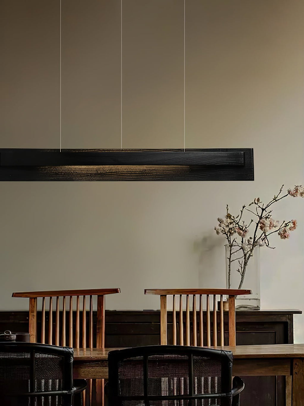 Lucien Linear Pendant Lamp — product and interior detail 6