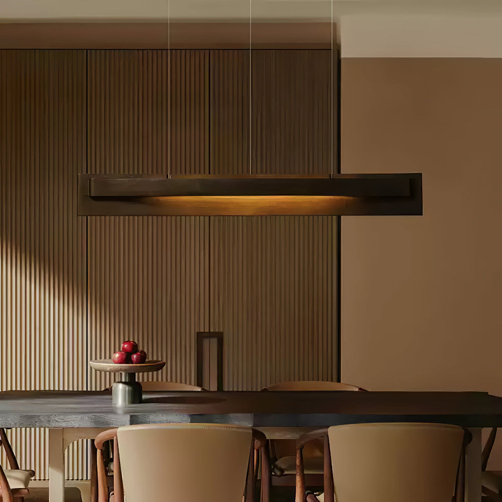 Lucien Linear Pendant Lamp — product and interior detail 9