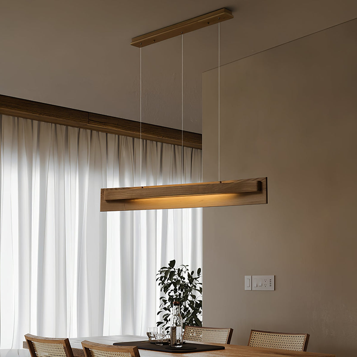 Lucien Linear Pendant Lamp — product and interior detail 13