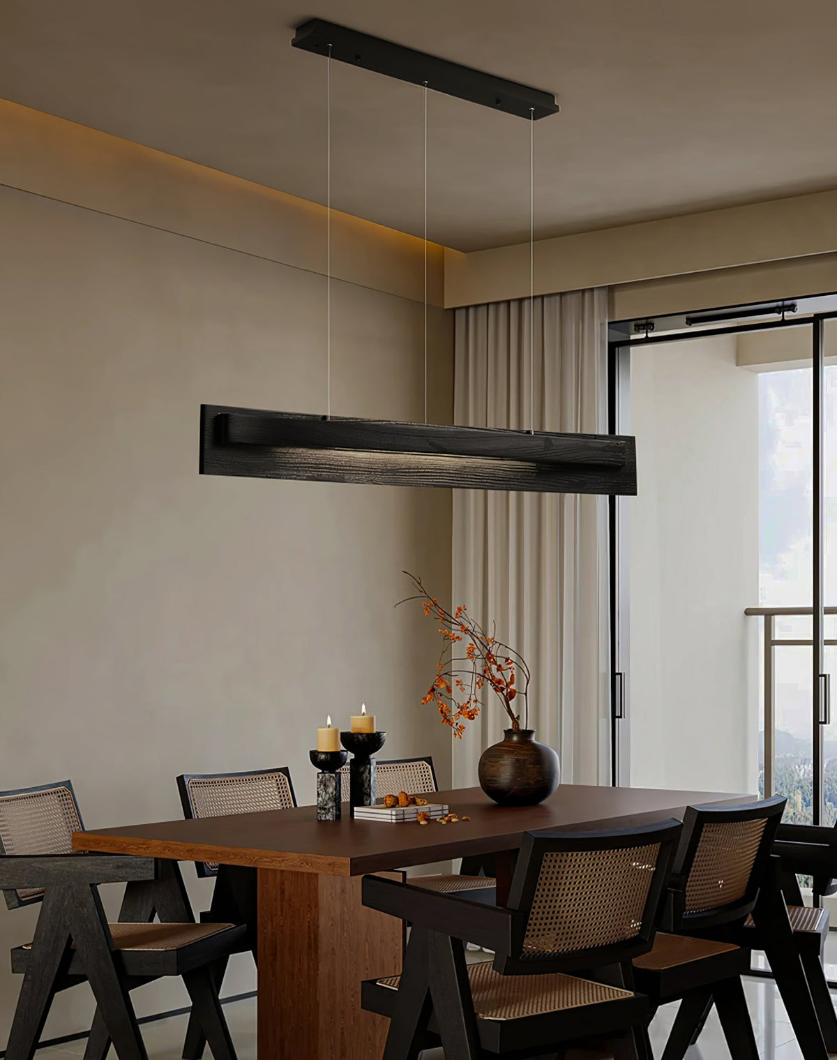 Lucien Linear Pendant Lamp — product and interior detail 22