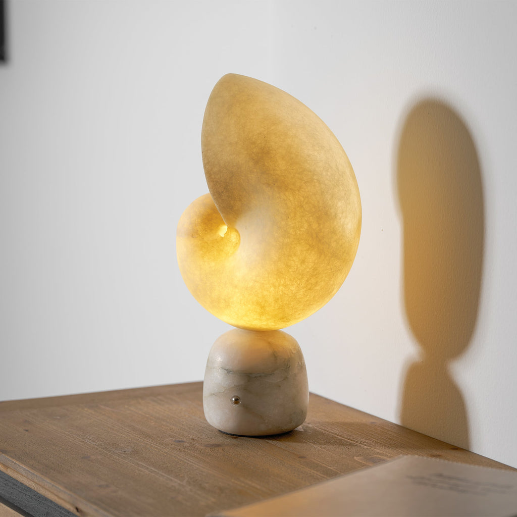 Lumora Alabaster Shell LED Table Lamp – table lamp view 28