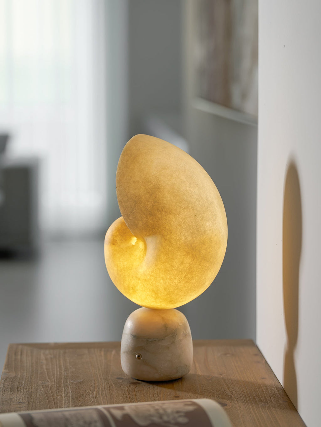 Lumora Alabaster Shell LED Table Lamp – table lamp view 29