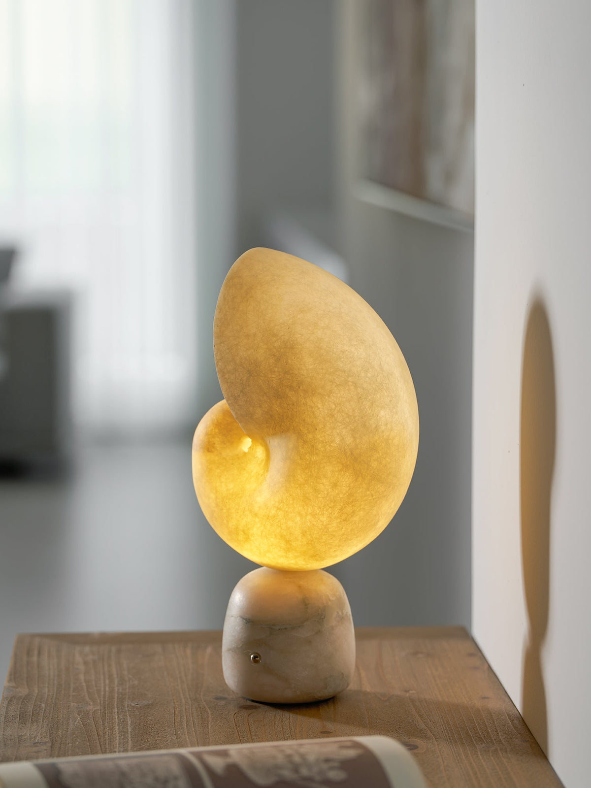Lumora Alabaster Shell LED Table Lamp – table lamp view 29