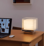 Lunel Glass Cube LED Table Lamp — finish, form and interior detail 5