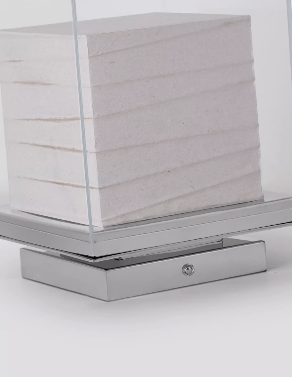 Lunel Glass Cube LED Table Lamp — finish, form and interior detail 11
