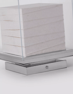 Lunel Glass Cube LED Table Lamp — finish, form and interior detail 11