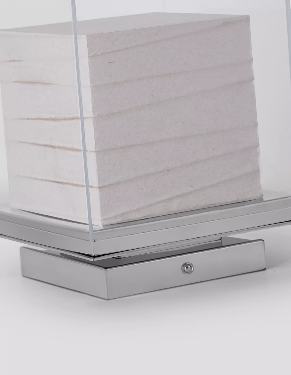 Lunel Glass Cube LED Table Lamp — finish, form and interior detail 11