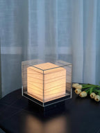 Lunel Glass Cube LED Table Lamp — finish, form and interior detail 19