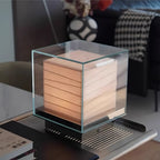 Lunel Glass Cube LED Table Lamp — finish, form and interior detail 27