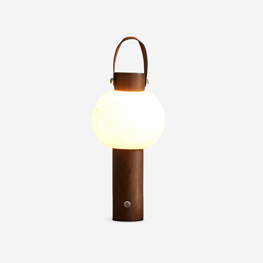 Lunera Wood Globe USB Lantern Lamp — product view