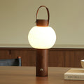 Lunera Wood Globe USB Lantern Lamp — product, finish and specification view 2
