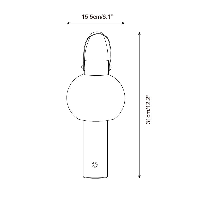 Lunera Wood Globe USB Lantern Lamp — product, finish and specification view 5