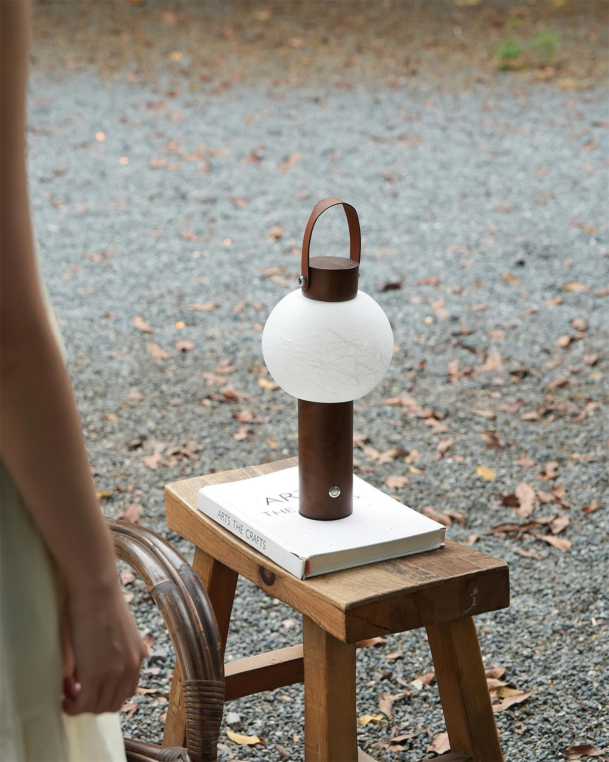 Lunera Wood Globe USB Lantern Lamp — product, finish and specification view 6