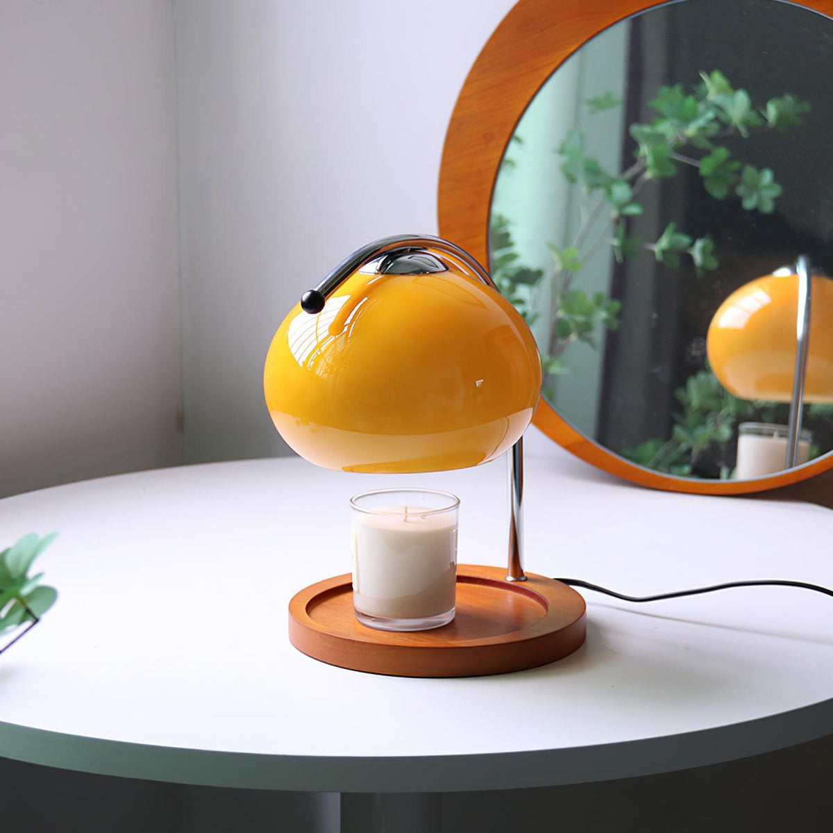 Mauri Candle Warmer Lamp — Yellow