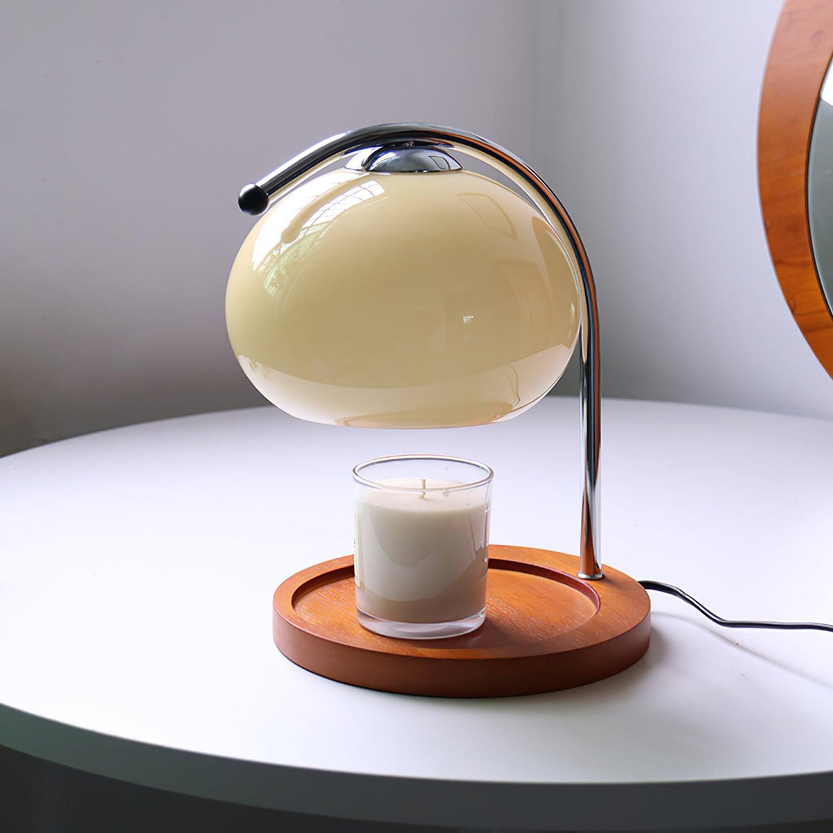 Mauri Candle Warmer Lamp — Beige