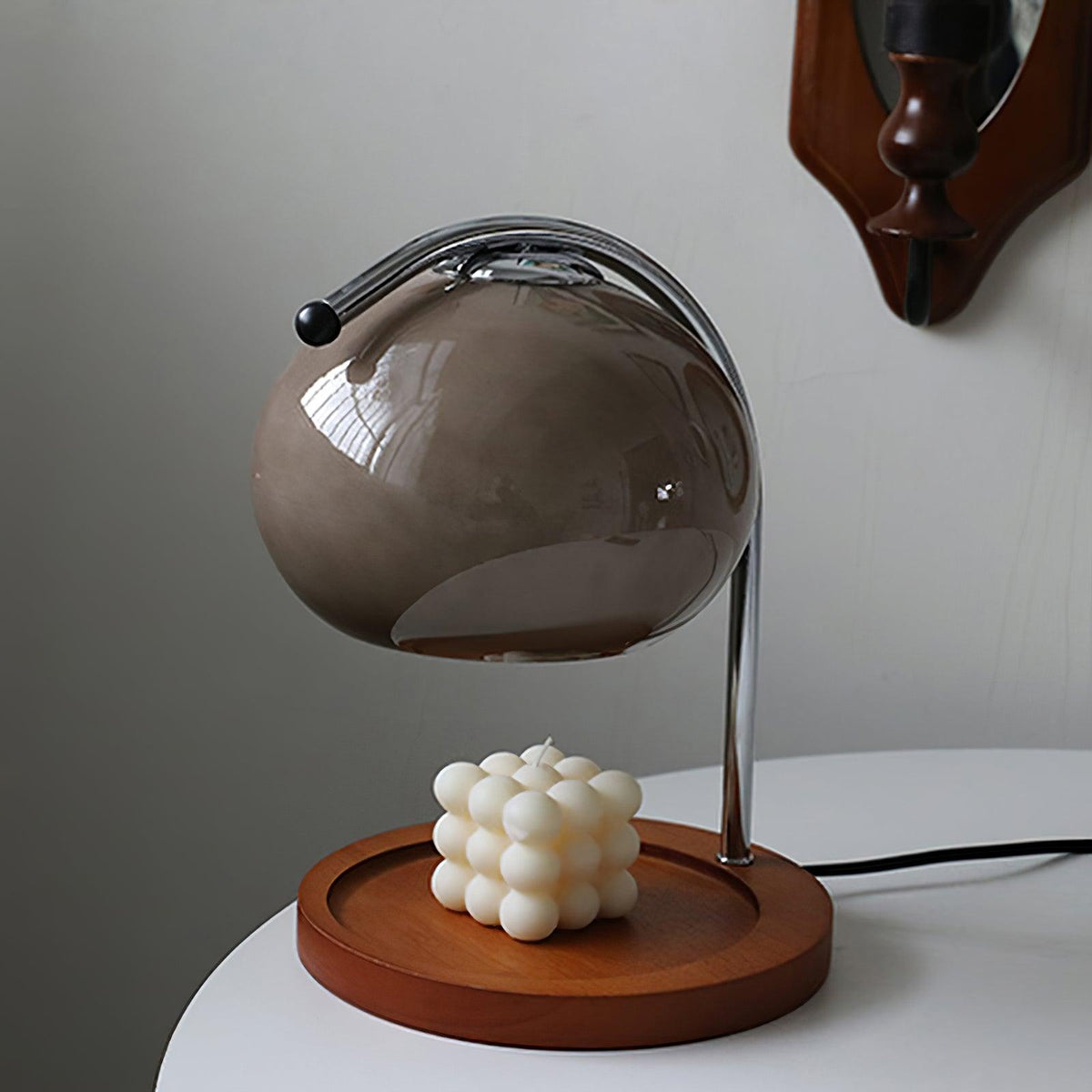 Mauri Candle Warmer Lamp — Smoke Gray