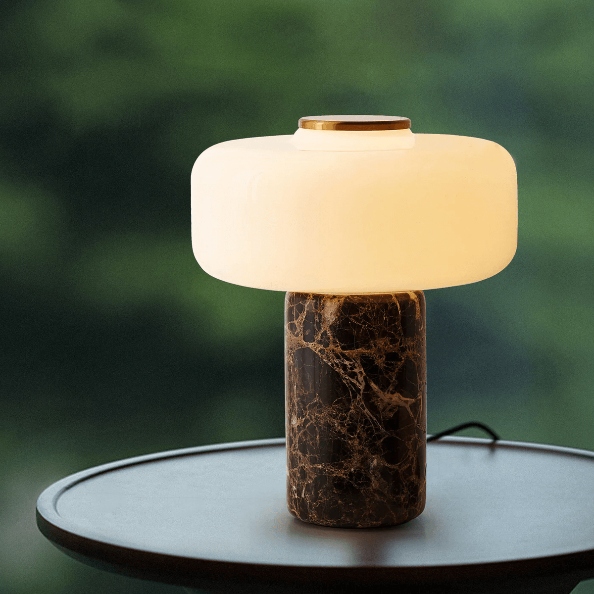 Mavelle Marble Rechargeable Table Lamp — finish, form and interior detail 4