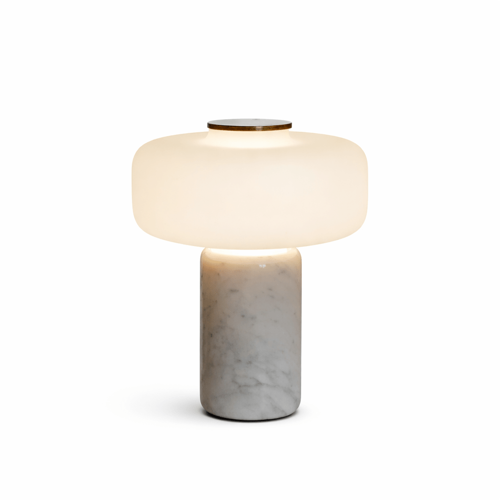 Mavelle Marble Rechargeable Table Lamp — finish, form and interior detail 6