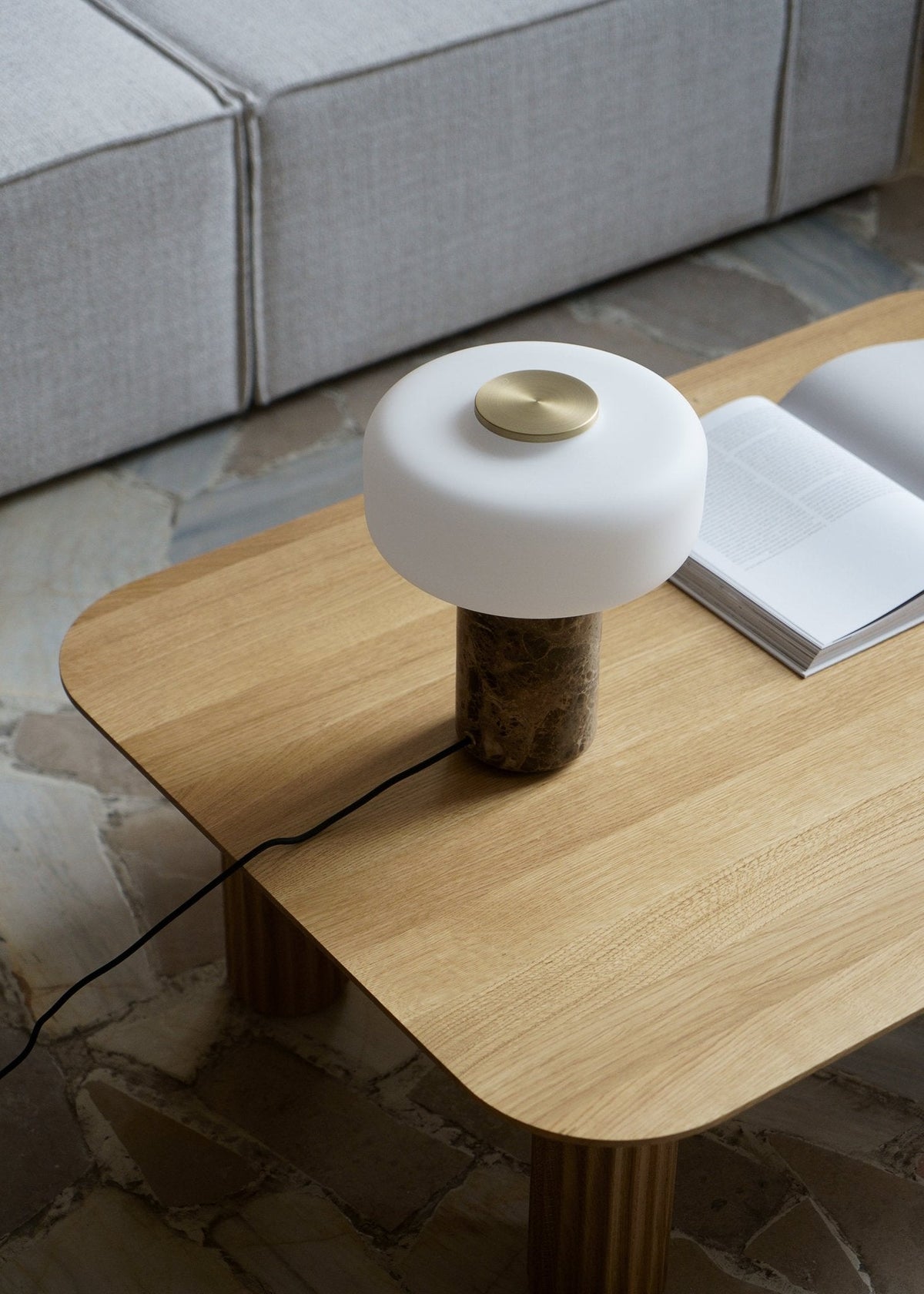 Mavelle Marble Rechargeable Table Lamp — finish, form and interior detail 12