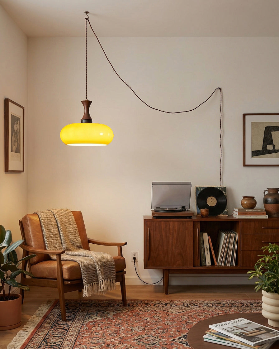Mayon Glass Plug-In Pendant Light — interior or design detail 6