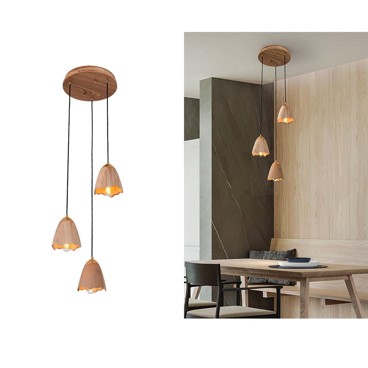 Melody Bell Wood Pendant Light — design and interior detail 15