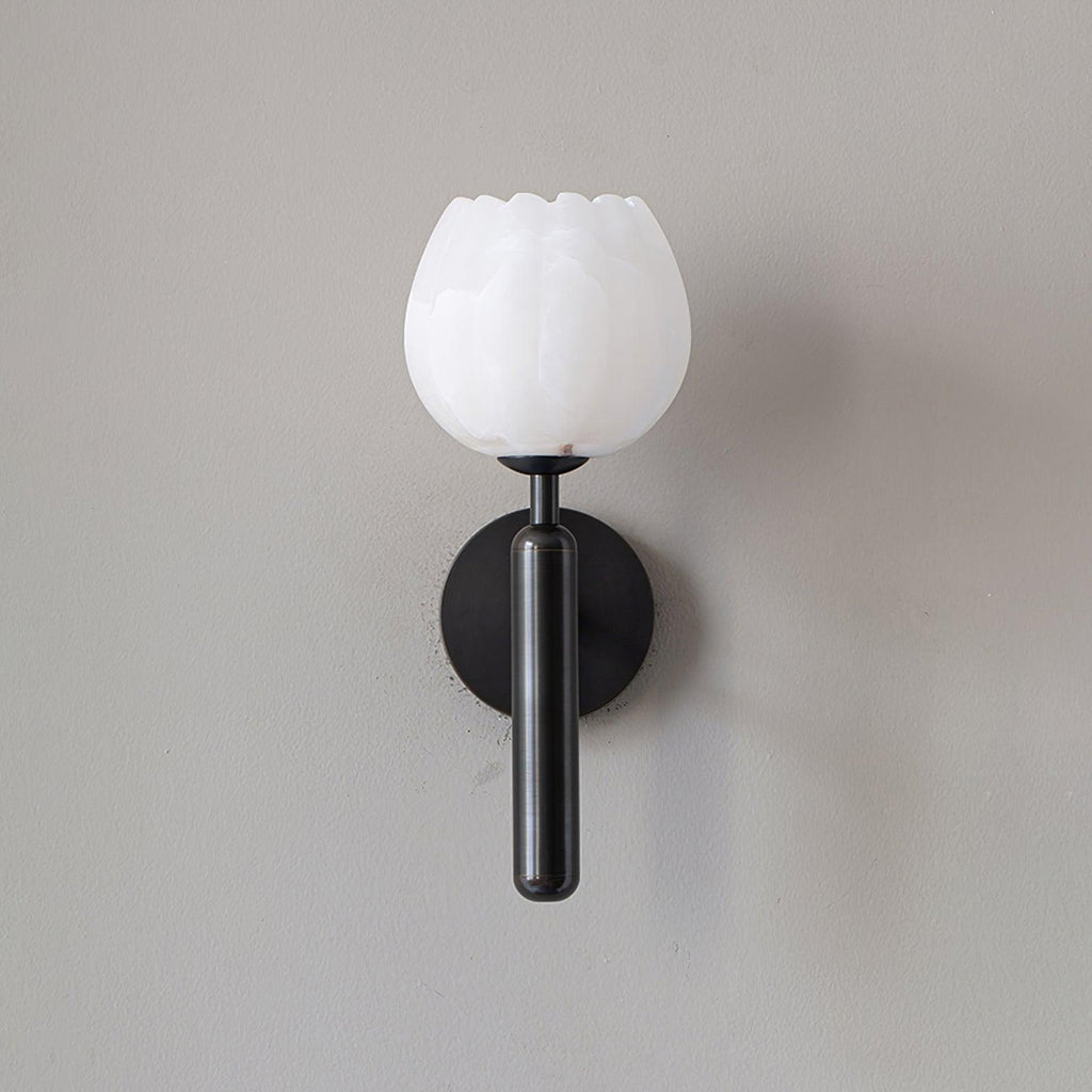 Mian Alabaster Flower Wall Sconce – wall sconce view 12