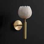Mian Alabaster Flower Wall Sconce – wall sconce view 15